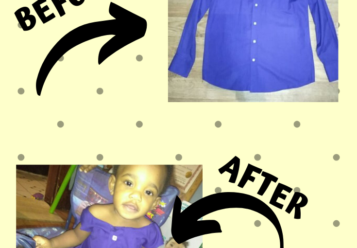 D.I.Y up cycle baby dress. COST TO MAKE: FREE